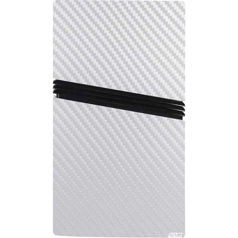 White Carbon Fiber Specialty Texture Material PS5 Pro Console Skin