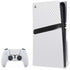 White Carbon Fiber Specialty Texture Material PS5 Pro Disk Bundle Skin