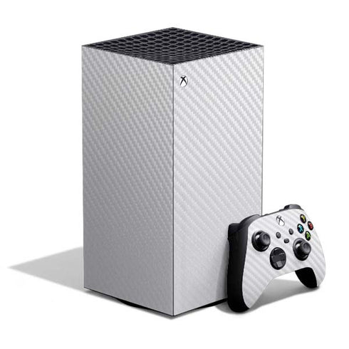White Carbon Fiber Specialty Texture Material XBox Series X Digital Edition Bundle Skin
