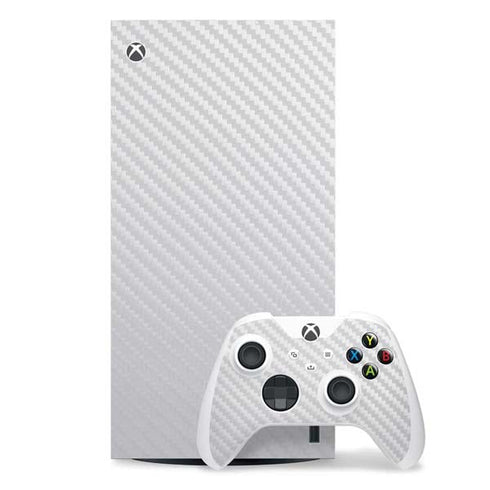 White Carbon Fiber Specialty Texture Material Xbox Series X Skins