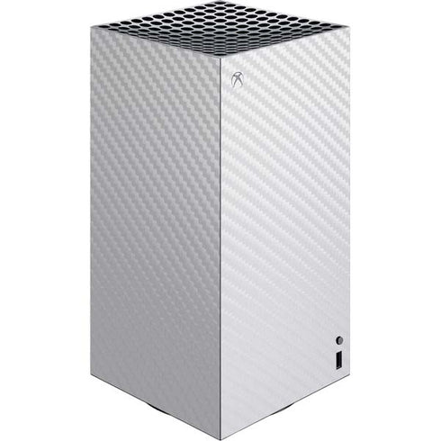 White Carbon Fiber Specialty Texture Material XBox Series X Digital Edition Console Skin