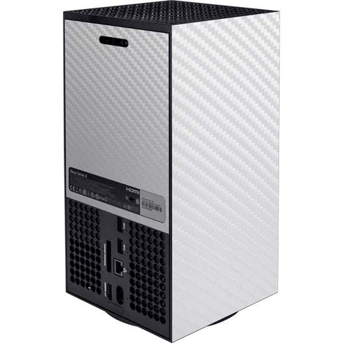 White Carbon Fiber Specialty Texture Material XBox Series X Digital Edition Console Skin