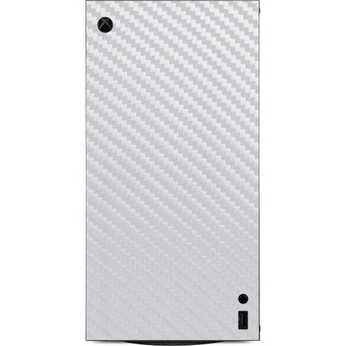 White Carbon Fiber Specialty Texture Material XBox Series X Digital Edition Console Skin