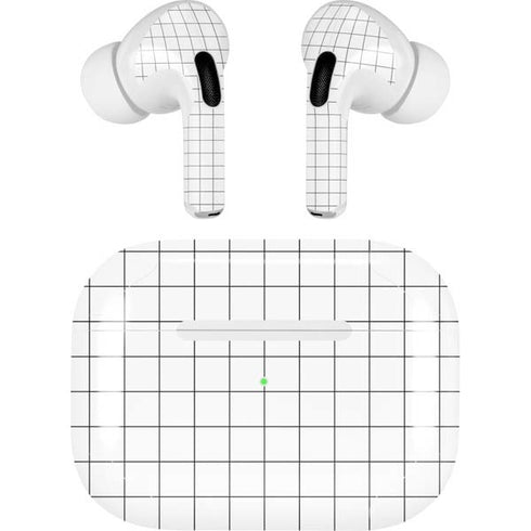 White Grid AirPods Skins