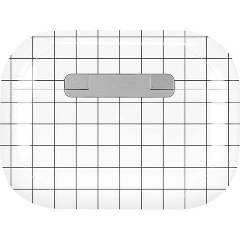 White Grid AirPods Skins