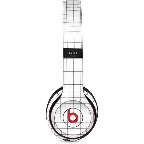 White Grid Beats Solo 3 Wireless Skin