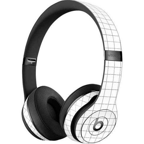 White Grid Beats Solo 3 Wireless Skin