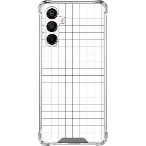 White Grid Galaxy A16 5G Clear Case