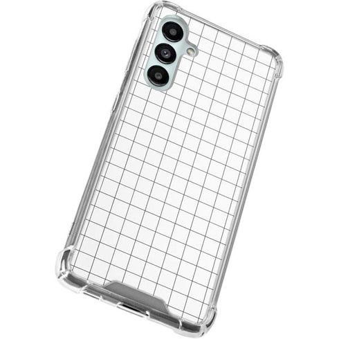 White Grid Galaxy A16 5G Clear Case