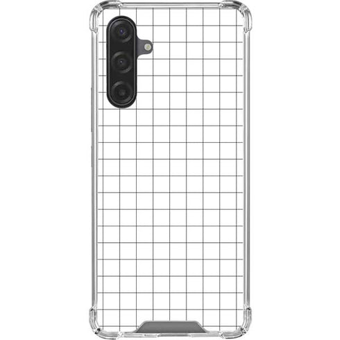 White Grid Galaxy A17 Clear Case
