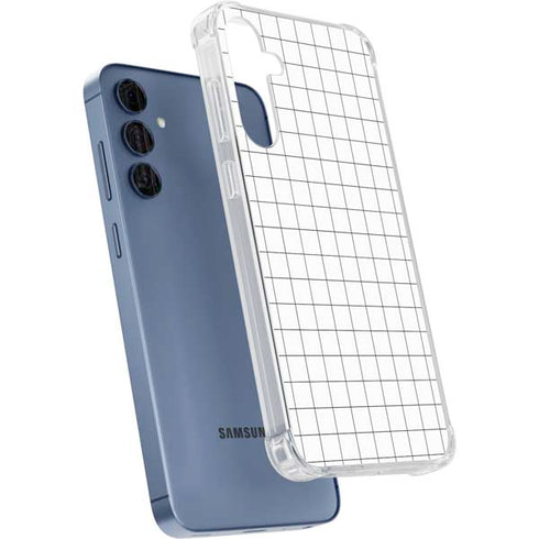 White Grid Galaxy A35 5G Clear Case