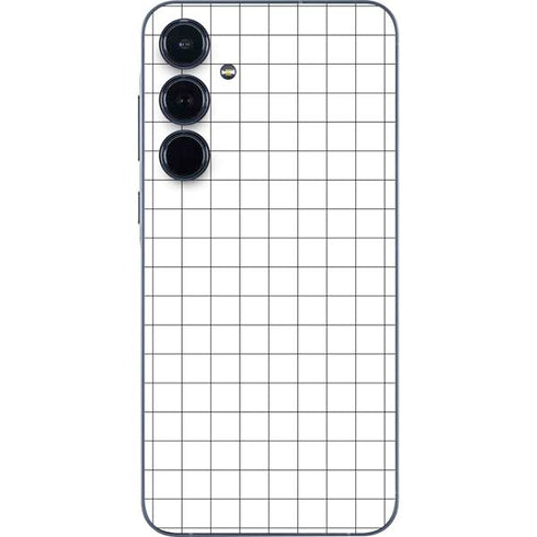 White Grid Galaxy A35 5G Skin