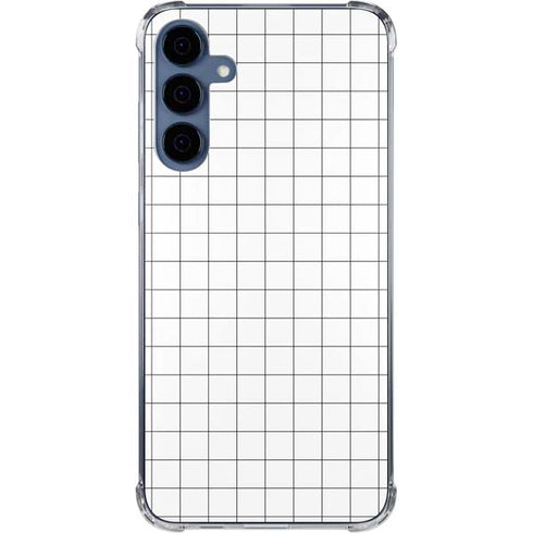 White Grid Galaxy A55 5G Clear Case