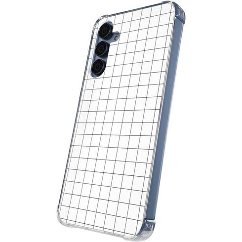 White Grid Galaxy A55 5G Clear Case