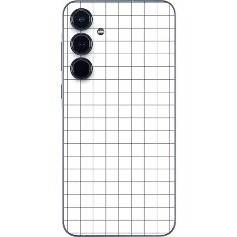 White Grid Galaxy A55 5G Skin