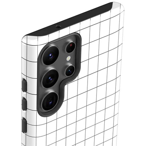 White Grid Galaxy S23 Ultra Pro Case