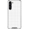 White Grid Galaxy S24 FE Clear Case