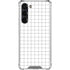 White Grid Galaxy S24 FE Clear Case