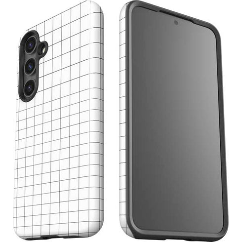 White Grid Galaxy S25 Plus Impact Case