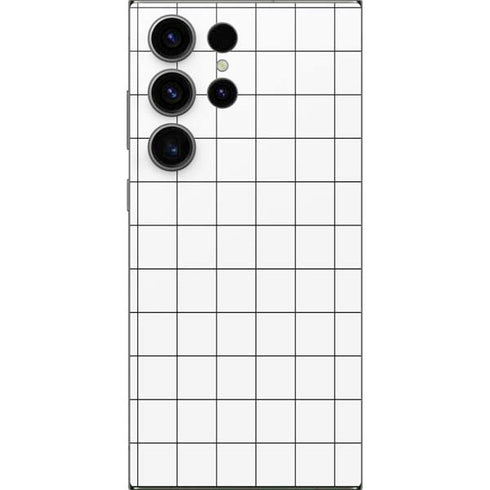 White Grid Galaxy S25 Ultra Skin