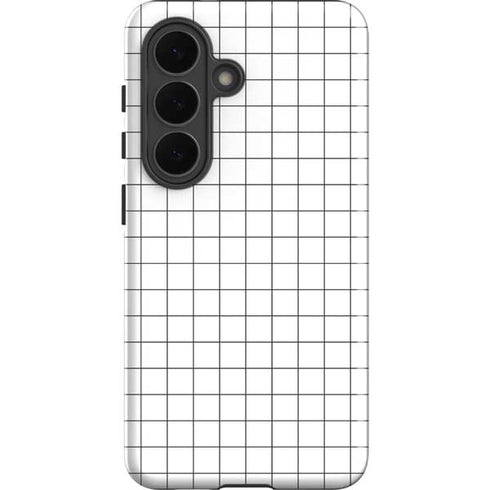 White Grid Galaxy S26 Plus Impact Case