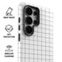 White Grid Galaxy S26 Ultra Impact Case