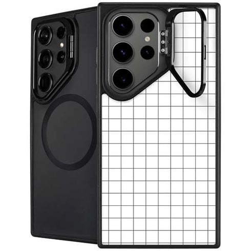 White Grid Galaxy S26 Ultra Kickstand Case