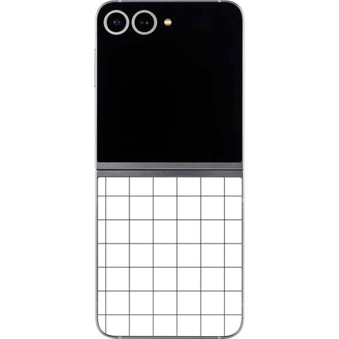 White Grid Galaxy Z Flip6 Skin