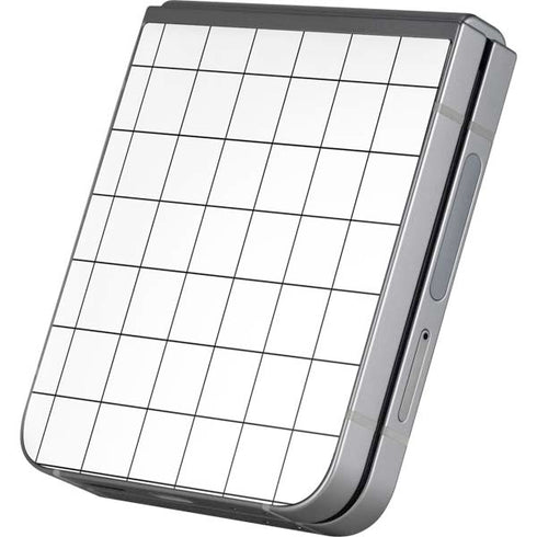 White Grid Galaxy Z Flip6 Skin