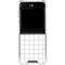 White Grid Galaxy Z Flip6 Clear Case