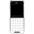 White Grid Galaxy Z Flip6 Clear Case