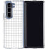 White Grid Galaxy Z Fold5 5G Clear Case