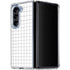 White Grid Galaxy Z Fold5 5G Clear Case