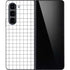 White Grid Galaxy Z Fold5 5G Skin