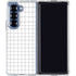 White Grid Galaxy Z Fold6 Clear Case