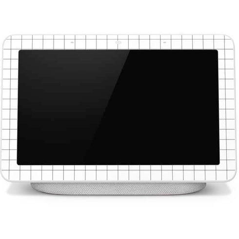 White Grid Google Home Hub Skin
