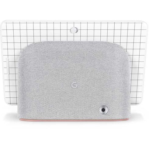 White Grid Google Home Hub Skin