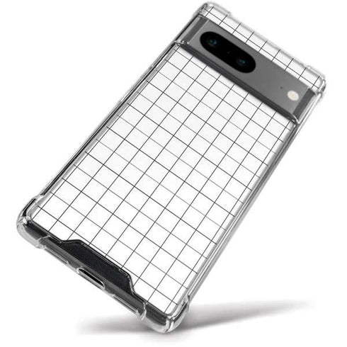 White Grid Google Pixel 8a Clear Case