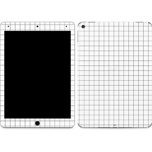 White Grid iPad Skins