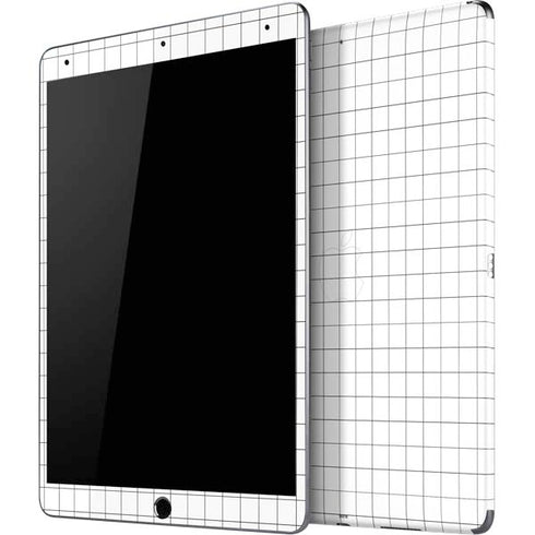 White Grid iPad Skins