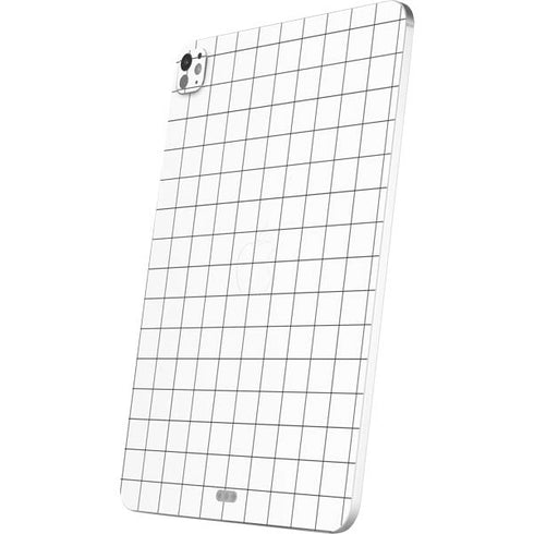 White Grid iPad Pro 13in M4 (2024) Skin