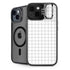 White Grid iPhone 14 Kickstand Case