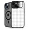 White Grid iPhone 14 Plus Kickstand Case