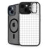White Grid iPhone 14 Plus Kickstand Case