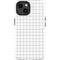 White Grid iPhone 15 Impact Case