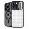 White Grid iPhone 15 Pro Max Kickstand Case
