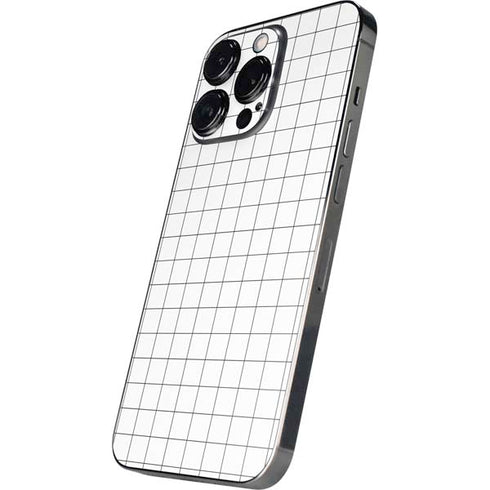 White Grid iPhone 15 Pro Max Skin
