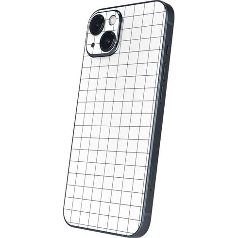 White Grid iPhone 15 Skin