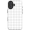 White Grid iPhone 16 Impact Case
