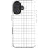 White Grid iPhone 16 Impact Case